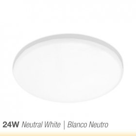 Panel LED redondo AJUSTABLE de 22cm 24W 2280lm Neutro, Empotrar