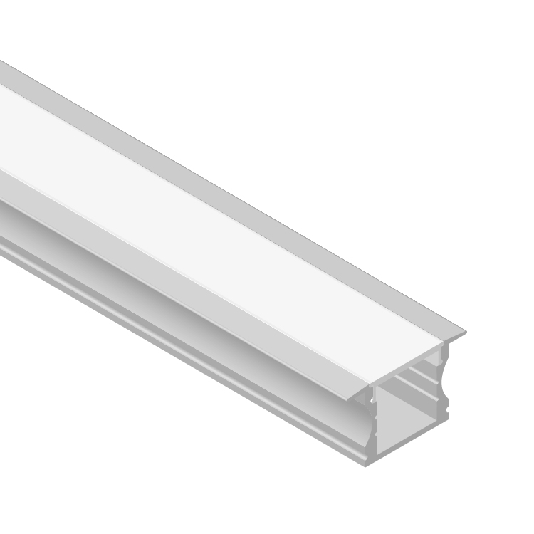 Perfil de Aluminio de Embutir 15x17mm Anodizado, Cover Opal Blanco x2m