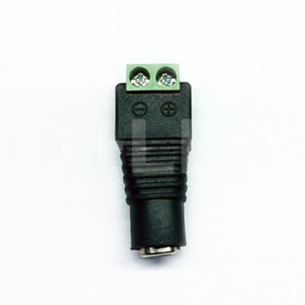 Conector Jack Hembra con Bornera. MAx 12v3amps. 24v1.5amp