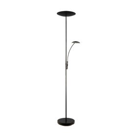 Lámpara de Pie LED con Luz de Lectura Dimerizable Negro Ø290x30mm 25W Blanco Cálido 3000K 1800mm