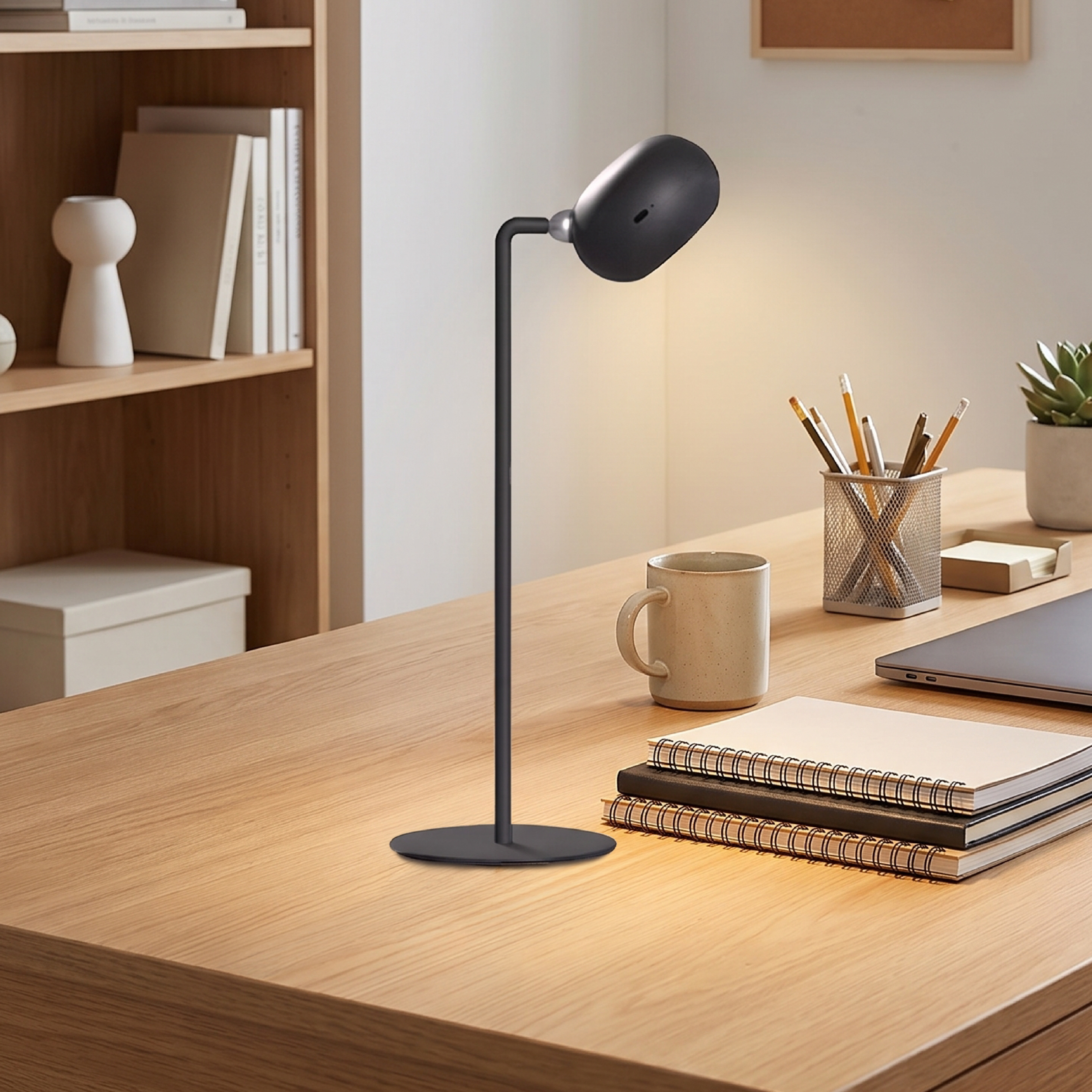 Lámpara de Mesa LED Magnética Negro 3W Mix Recargable 1800mAh