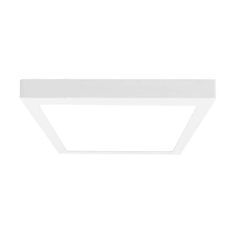 Plafón LED cuadrado blanco de 30x30cm, 24W 1920lm Neutro, aplicar
