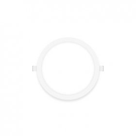 Panel LED redondo blanco de 14.5cm, 9W 630lm Cálido, de empotrar