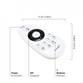 Control Remoto RF DUAL White, compatible con: con-50 y con-54