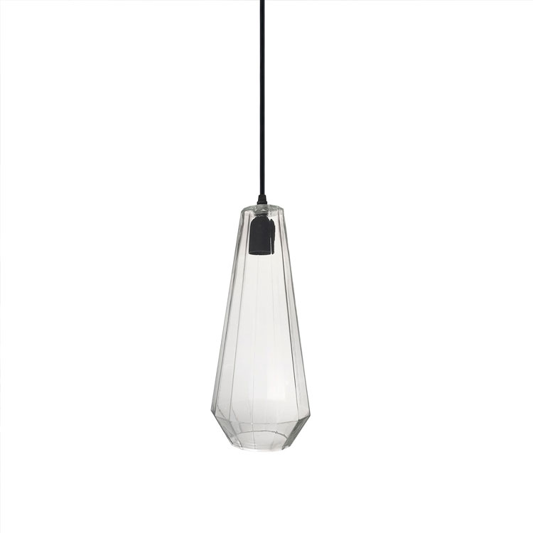 Colgante cristal transparente para E27