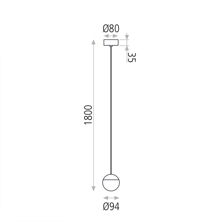 Colgante Custo LED 5W negro texturado