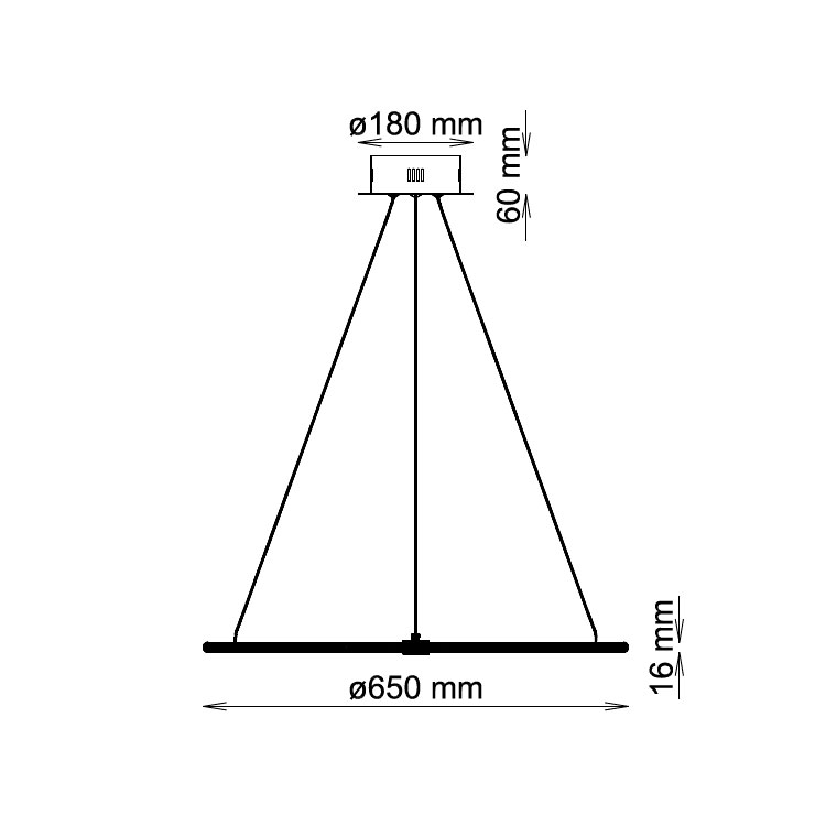 Colgante Ring 57032-A 65cm Cromo 22W