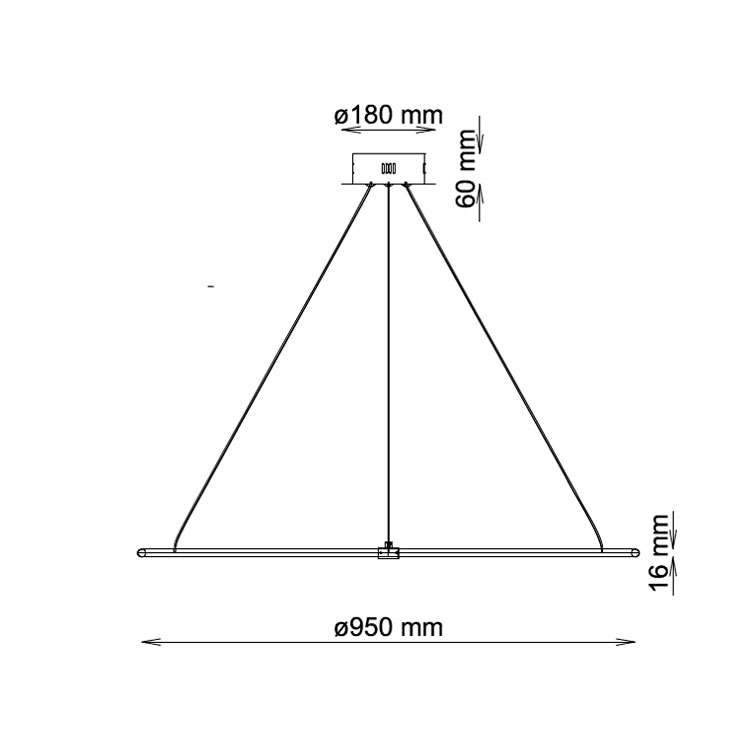 Colgante aro Ring 57032-A 95cm Cromo 31W