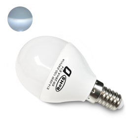 Bombilla E14 G45 esférica 6W Blanco frío