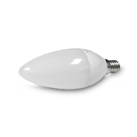 Bombilla E14 C37 vela 6W Blanco frío