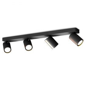 Regleta 4 luces para GU10 SAL negro