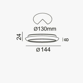 Downlight cromado 15W 4000K