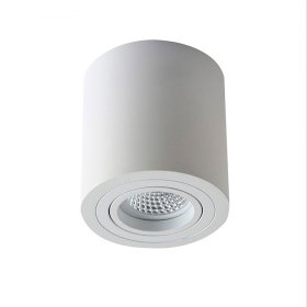 Plafón orientable cilíndrico blanco mate