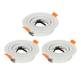 3 unidades Spot Blanco Ajustable sin soporte para GU10 ø91mm