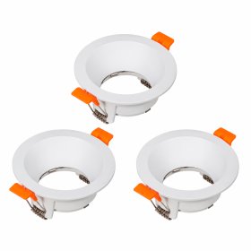 3 unidades Spot Blanco Fijo sin soporte para GU10 ø90mm
