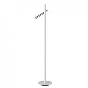 Lámpara de pie 2 luces Cromo y blanco Varas