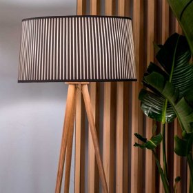 Lámpara de Pie de Madera - Pantalla textil - BEA