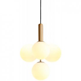 Colgante metal con 4 globos opal