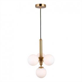 Colgante metal con 4 globos opal