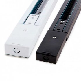 Carril monofásico reforzado 1m negro