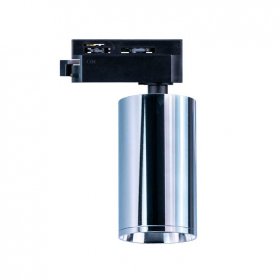 Foco de carril orientable para GU10 Cromo