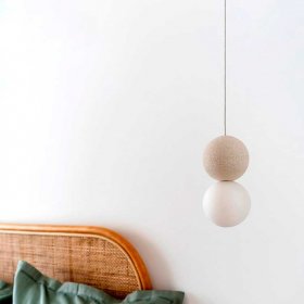Colgante CRE cemento con 1 globo opal