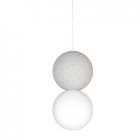 Colgante CRE cemento con 1 globo opal