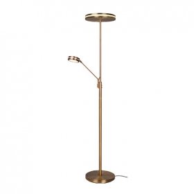 Lámpara pie FRA 35W bronce con lector 6W 3000 a 6000K 