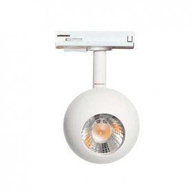 Foco carril 10W esfera orientable UGR13 Blanco 3000K