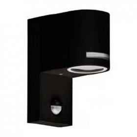 Aplique exterior aluminio Quazar negro con sensor