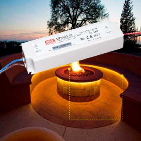 Fuente de Alimentación exterior IP67 36W 24V  1,5 Mean-well