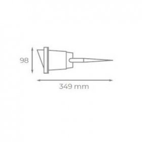 Pincho de jardín estanco de 6W y 3000ºK a 220V