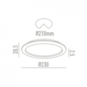 Downlight IP54 23W Negro 3000K 4000K