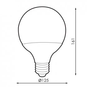 Bombilla Globo E27 G125 20W blanco frío