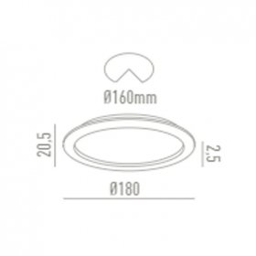 Downlight IP54 18W Negro 4000K
