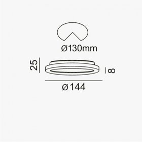 Downlight cromado 15W 4000K
