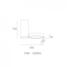 Downlight con movimiento 15W Blanco 4000K
