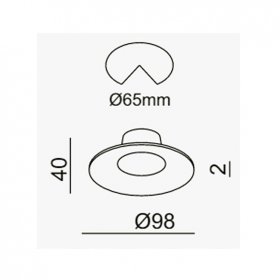 Empotrable redondo blanco mate 7W 60º Ø98mm 4000K