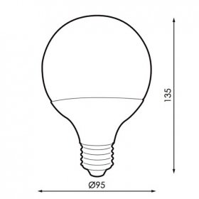 Bombilla G95 E27 blanca neutra 15W 4500K