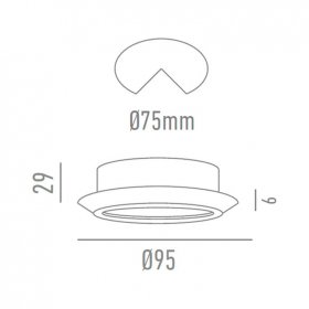Mini Downlight 7W redondo negro mate 3000K