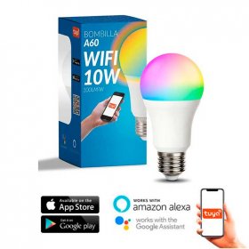 E27 A60 bombilla 10W RGB/CCT Domótica 