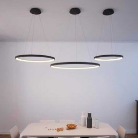 Colgante GRACE LED de 58cm 50W negro texturado