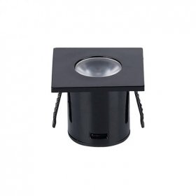 Foco empotrable mini 1w 3000K cuadrado negro 