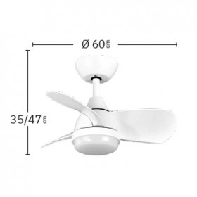 Ventilador de techo Blanco y Haya PIRDO 24W