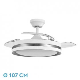 Ventilador de techo DC 72W VIPER Blanco y Plata