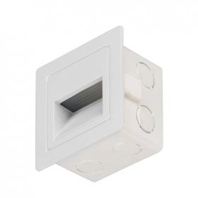 Baliza empotrable de pared 2W 3000K cuadrado blanco