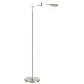 Lámpara de pie lector Lite, níquel mate 10W dimable