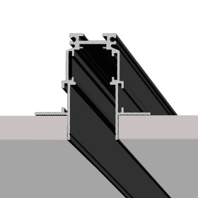 Carril empotrar 1m negro MAGNETO