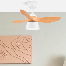 Ventilador de techo motor DC 36W Cúbico Blanco-Haya