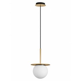 Colgante Floc cristal opal y latón 22cm para 1 E27 (no incluida)
